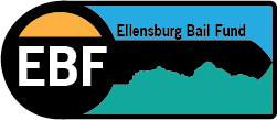 Ellensburg Bail Fund Logo - Key outlined by Mount Stuart